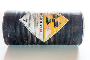 Steel container of Radioactive material photo