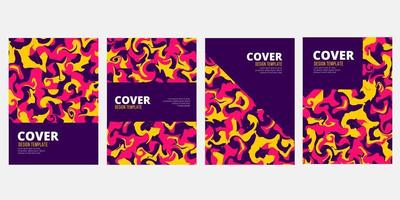 Modern trendy abstract colorful cover collection set. Abstract shapes, poster, ynamic, hipster, gradient, flyer, pattern, brochure, layout, print, future, texture vector concept design inspiration