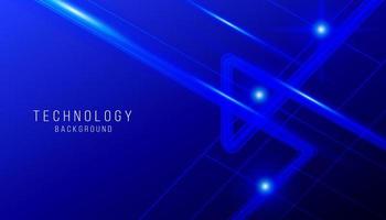 Modern trendy abstract line futuristic technology science on dark blue background. techno lines, blue hi-tech template with line square shape. vector illustration