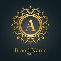 Luxury Ornamental luxury letter a logo vector