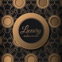 Luxury gold border pattern background vector