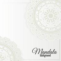 concepto de fondo de mandala blanco vector