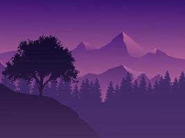 Mountain Landscape Background vector