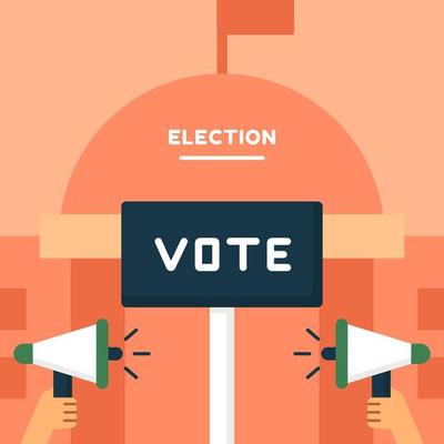 Election Poster Banner Background Vector Illustration