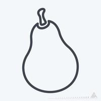 Icon Pear - Line Style vector