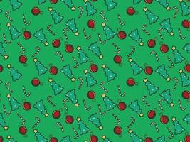 Seamless Pattern Christmas Flat Design Template vector