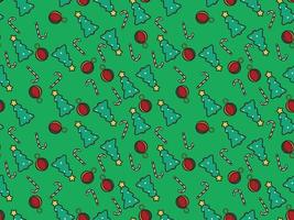 Seamless Pattern Christmas Flat Design Template vector