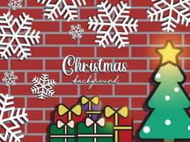 Christmas Background Flat Design Template vector