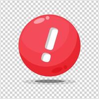 Attention sign button on blank background vector
