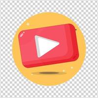 Video or media play icon on blank background vector