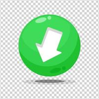 Download sign button on blank background vector