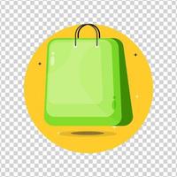 Shopping bag icon on blank background vector