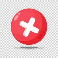 Decline sign button on blank background vector