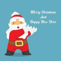 anta claus character celebrate of merry christmas and happy new year illustration vector