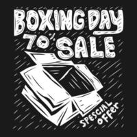 plantilla de banners de venta de boxing day dibujados a mano vector