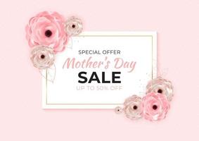 Mother's Day sale colored background. Vector illustration