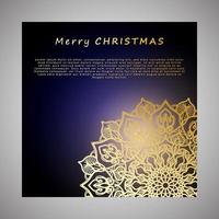 Merry Christmas with luxury mandala vector