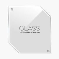 Transparent glass frame vector