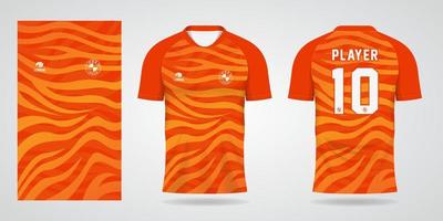 orange sports jersey template for Soccer uniform shirt design vector
