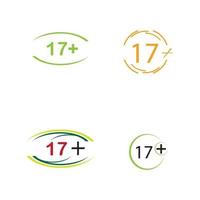17 plus icon illustration isolated vector sign symbol