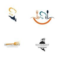 restaurant logo vector illustration design template