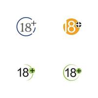 18 plus icon symbol vector illustration design template