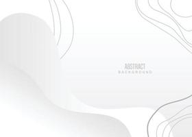 Abstract soft waves on white and gray color background and combination of abstract curved lines. Vector illustration