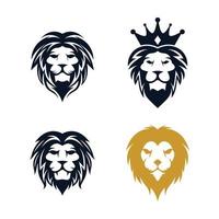 Lion head logo images illustration vector