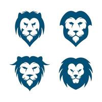 Lion head logo images illustration vector