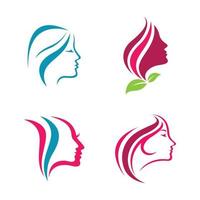 Beauty hair and salon logo vector