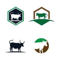 Ilustración de imágenes de logotipo de vaca vector