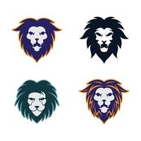 Lion head logo images illustration vector