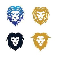 Lion head logo images illustration vector