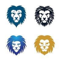 Lion head logo images illustration vector