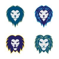 Lion head logo images illustration vector