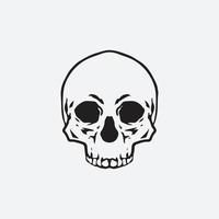 Skull head illustration vector