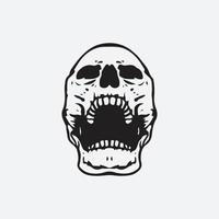 Skull head illustration vector