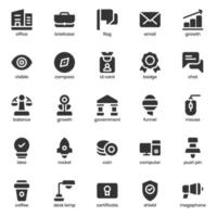 paquete de iconos de negocios para el diseño de su sitio web, logotipo, aplicación, ui. diseño de glifo de icono de negocio. Ilustración de gráficos vectoriales y trazo editable. vector