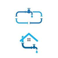 plumbing logo Vector icon design illustration