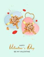 Valentine s Day Background Design. Template for advertising, web, social media and fashion ads. Poster, flyer, greeting card, header for website Vector Illustration EPS10