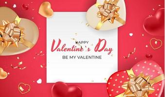 Valentine s Day Background Design. Template for advertising, web, social media and fashion ads. Poster, flyer, greeting card, header for website Vector Illustration EPS10