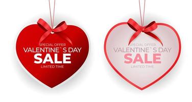 Valentine's Day sale banner Background Design. Template for advertising, web, social media and fashion ads. Horizontal poster, flyer, greeting card, header for website Vector Illustration eps10