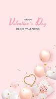 Valentine s Day Background Design. Template for advertising, web, social media and fashion ads. Poster, flyer, greeting card, header for website Vector Illustration EPS10