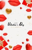 Valentine s Day Background Design. Template for advertising, web, social media and fashion ads. Poster, flyer, greeting card, header for website Vector Illustration EPS10