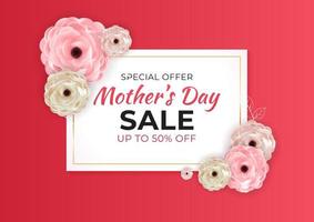 Mother's Day sale colored background. Vector illustration