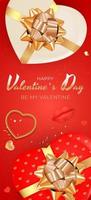 Valentine s Day Background Design. Template for advertising, web, social media and fashion ads. Poster, flyer, greeting card, header for website Vector Illustration EPS10