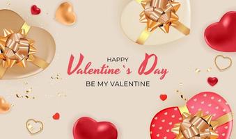 Valentine s Day Background Design. Template for advertising, web, social media and fashion ads. Poster, flyer, greeting card, header for website Vector Illustration EPS10