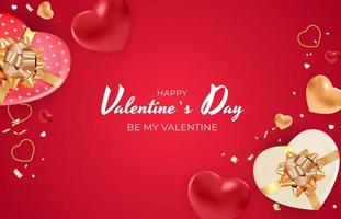 Valentine s Day Background Design. Template for advertising, web, social media and fashion ads. Poster, flyer, greeting card, header for website Vector Illustration EPS10