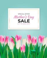 Mother's Day sale colored background. Vector illustration