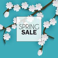 Abstract Spring Sale Background Template. Vector Illustration